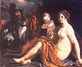 Guercino Venus, Mars and Cupid painting